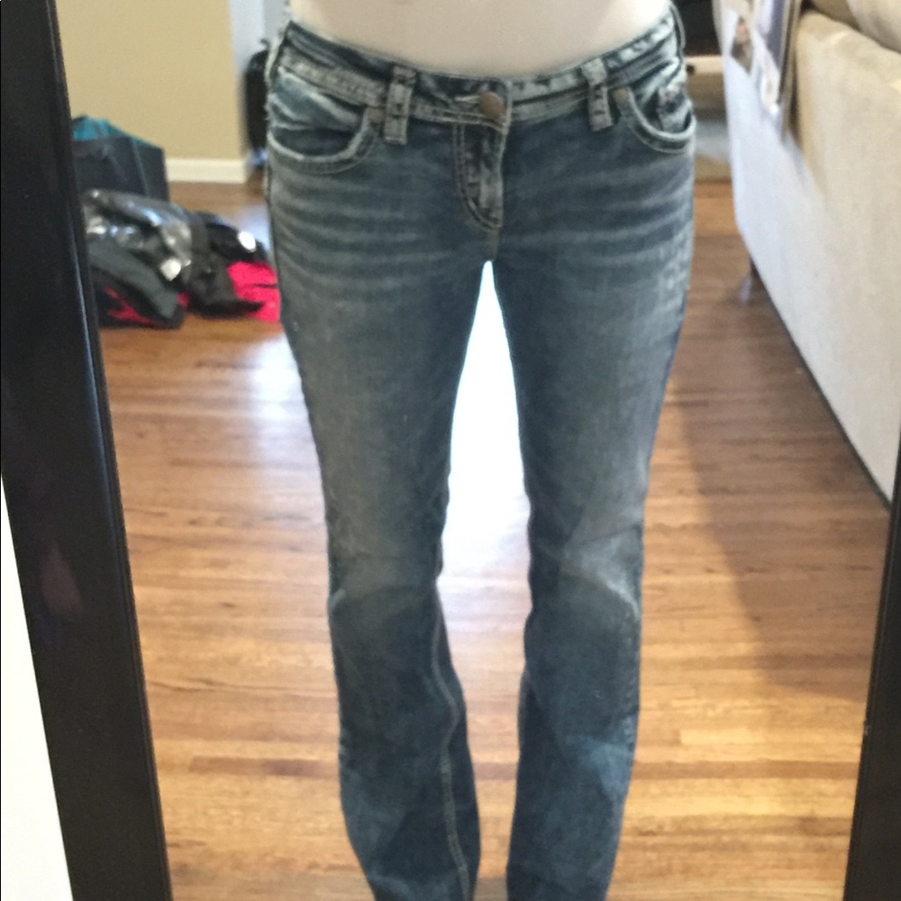 Silver jeans size 30.  Boot cut.  No flaws.
